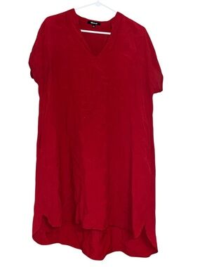 Madewell Women’s Red High Low Relaxed Fit Slip In Mini Dress or Tunic Top Sz-S